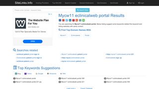 Mycw11 eclinicalweb portal Results For Websites Listing - SiteLinks.Info