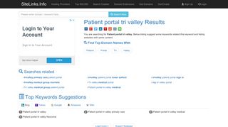 Patient portal tri valley Results For Websites Listing - SiteLinks.Info