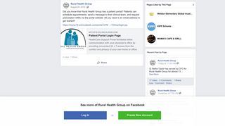 Rural Health Group - Facebook