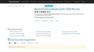 Mycw19 eclinicalweb portal 1366 Results For Websites Listing