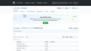 connector/organizations.csv at master · blue-button/connector · GitHub