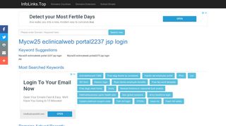 Mycw25 eclinicalweb portal2237 jsp login Search - InfoLinks.Top