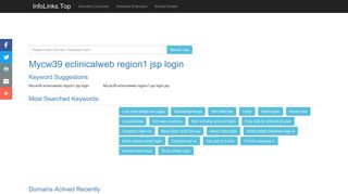 Mycw39 eclinicalweb region1 jsp login Search - InfoLinks.Top