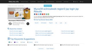Mycw39 eclinicalweb region3 jsp login jsp Results For Websites Listing