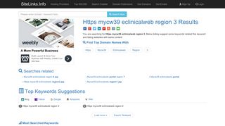Https mycw39 eclinicalweb region 3 Results For Websites Listing