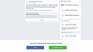 Have you tried our Patient Portal? You... - Osceola Surgical Associates ...