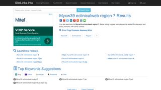 Mycw39 eclinicalweb region 7 Results For Websites Listing