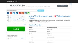 Mycw39.eclinicalweb.com is Online Now - Open-Web.Info