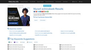 Mycw4 eclinicalweb Results For Websites Listing - SiteLinks.Info
