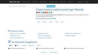 Coast medical patient portal login Results For Websites Listing