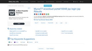 Mycw77 ecwcloud portal10048 jsp login jsp Results For Websites Listing