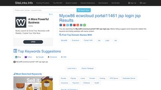 Mycw86 ecwcloud portal11461 jsp login jsp Results For Websites Listing