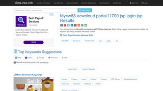 Mycw88 ecwcloud portal11700 jsp login jsp Results For Websites Listing