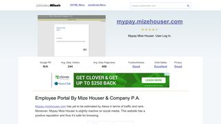 Mypay.mizehouser.com website. Employee Portal By Mize Houser ...