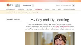 My Pay and My Learning - St John of God Health Care