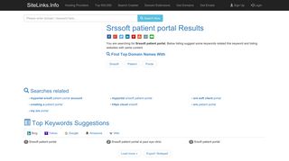 Srssoft patient portal Results For Websites Listing - SiteLinks.Info