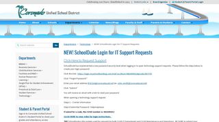 Departments / Technology / NEW! SchoolDude Login for IT Support ...