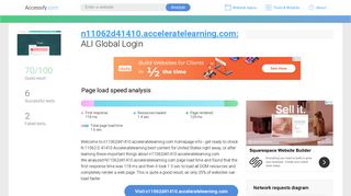 Access n11062d41410.acceleratelearning.com. ALI Global Login