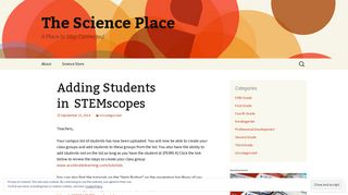 Adding Students in STEMscopes | The Science Place