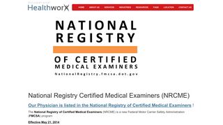 National Registry Certified Medical Examiner - CDL / DOT Physical ...