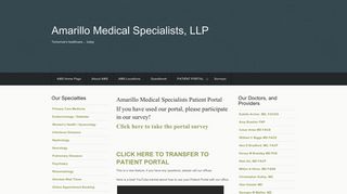 Primary and Specialty Care for Amarillo - Patient Portal