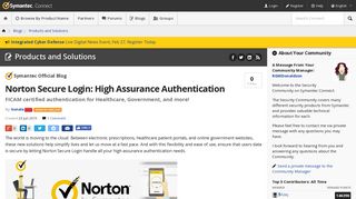 Norton Secure Login: High Assurance Authentication | Symantec ...