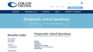 Frequently Asked Questions - Collin College