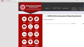 OARS (Online Assessment Reporting System) • Page - McFarland USD