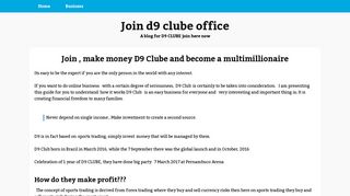 Join d9 clube office