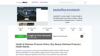 Backoffice.truvisionhealth.com website. Official Website | TruVision ...