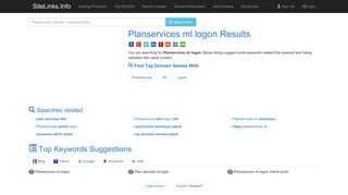 Planservices ml logon Results For Websites Listing - SiteLinks.Info