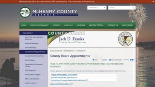 County Board Appointments | McHenry County, IL