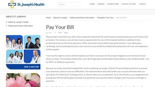 Pay Your Bill - St. Joseph's Health