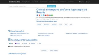 Online5 emangrove sysforms login aspx sid Results For Websites ...