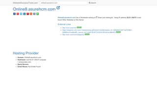 Online8.asurehcm.com Error Analysis (By Tools)