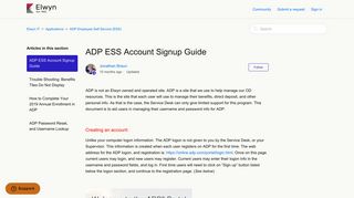 ADP ESS Account Signup Guide – Elwyn IT