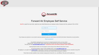 Forward Air Employee Self Service