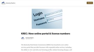 KREC: New online portal & license numbers - Cerkl