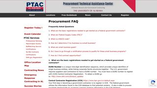 Procurement FAQ | al-ptac.org - Alabama Procurement Technical ...