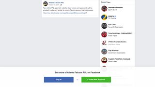 New online PSL payment website. User... - Atlanta Falcons PSL ...