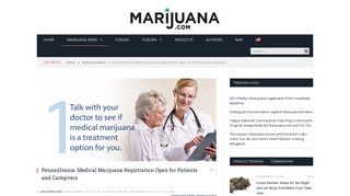 Pennsylvania: Medical Marijuana Registration Open for Patients and ...