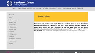 Parent View - Henderson Green Primary