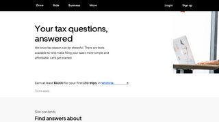 Tax Information for Driver-Partners | Uber