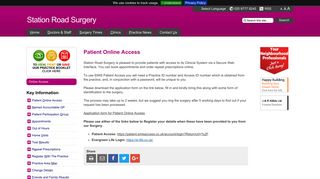 Station Road Surgery - Patient Online Access