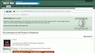 75% Commission for HOT Product on Paydotcom - Digital Point Forums
