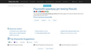 Paynow40 speedpay gm leasing Results For Websites Listing
