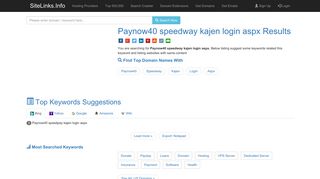 Paynow40 speedway kajen login aspx Results For Websites Listing