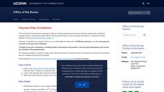 Payment Plan Enrollment | Office of the Bursar - UConn Bursar