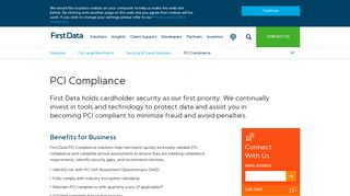 PCI Compliance Solutions for Merchants | First Data