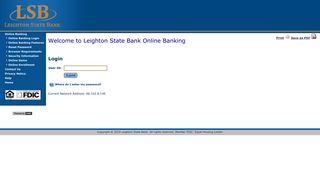 Online Banking Login - Leighton State Bank website!